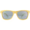 Cairn Rectangle^Sunglasses Woody 07 Bamboo Sunvisor Grey Mirror
