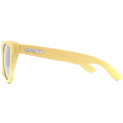 Cairn Rectangle^Sunglasses Woody 07 Bamboo Sunvisor Grey Mirror