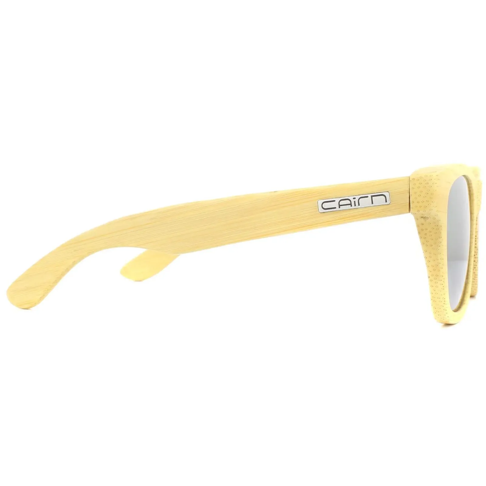 Cairn Rectangle^Sunglasses Woody 07 Bamboo Sunvisor Grey Mirror