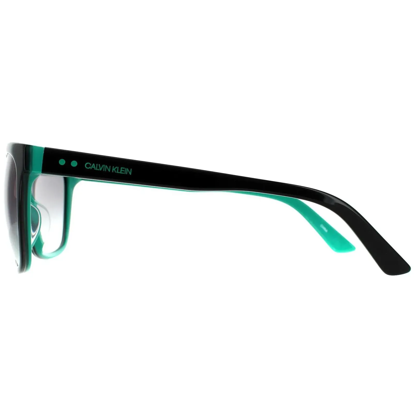 Calvin Klein Rectangle^Sunglasses CK19503S 012 Black Teal Grey Gradient