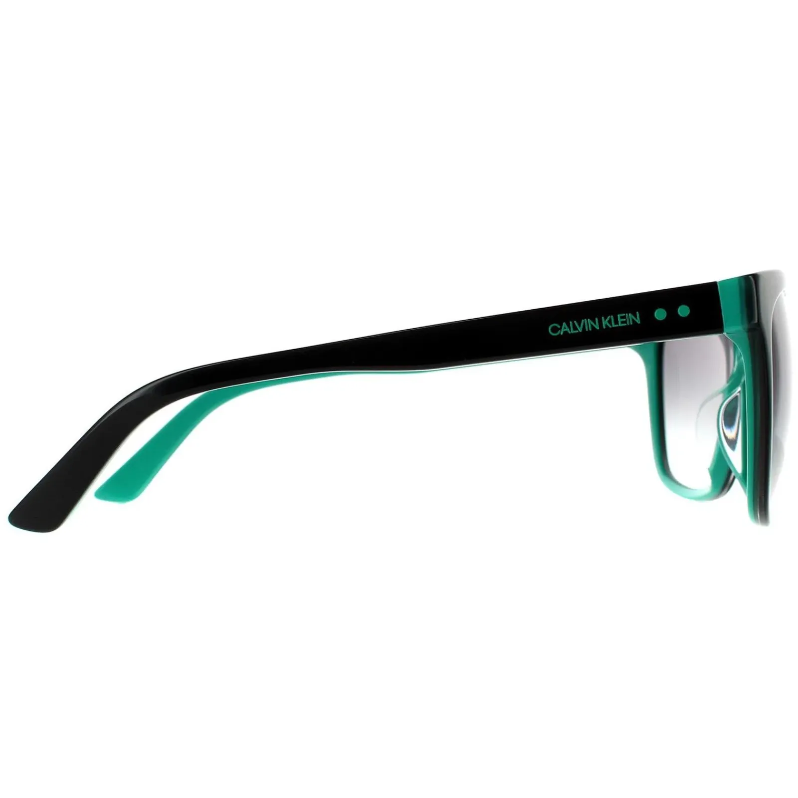 Calvin Klein Rectangle^Sunglasses CK19503S 012 Black Teal Grey Gradient