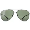 Calvin Klein Aviator^Sunglasses CK22124S 051 Light Ruthenium Green