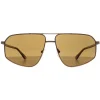 Calvin Klein Aviator^Sunglasses CK23126S 770 Matte Amber Gold Gold Brown