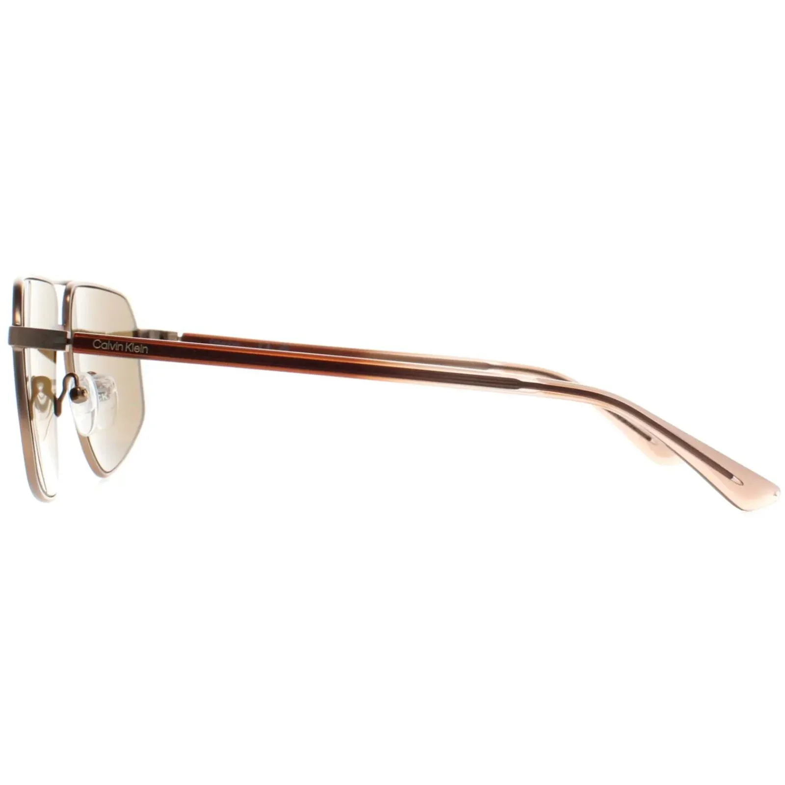Calvin Klein Aviator^Sunglasses CK23126S 770 Matte Amber Gold Gold Brown