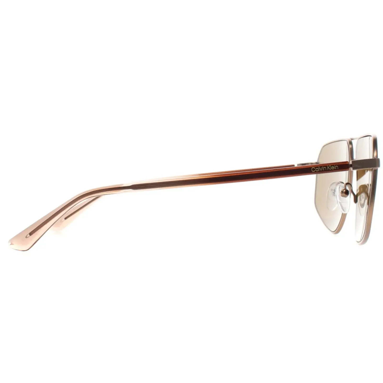 Calvin Klein Aviator^Sunglasses CK23126S 770 Matte Amber Gold Gold Brown