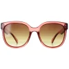Calvin Klein Square^Sunglasses CK22553S 210 Transparent Brown Brown Gradient