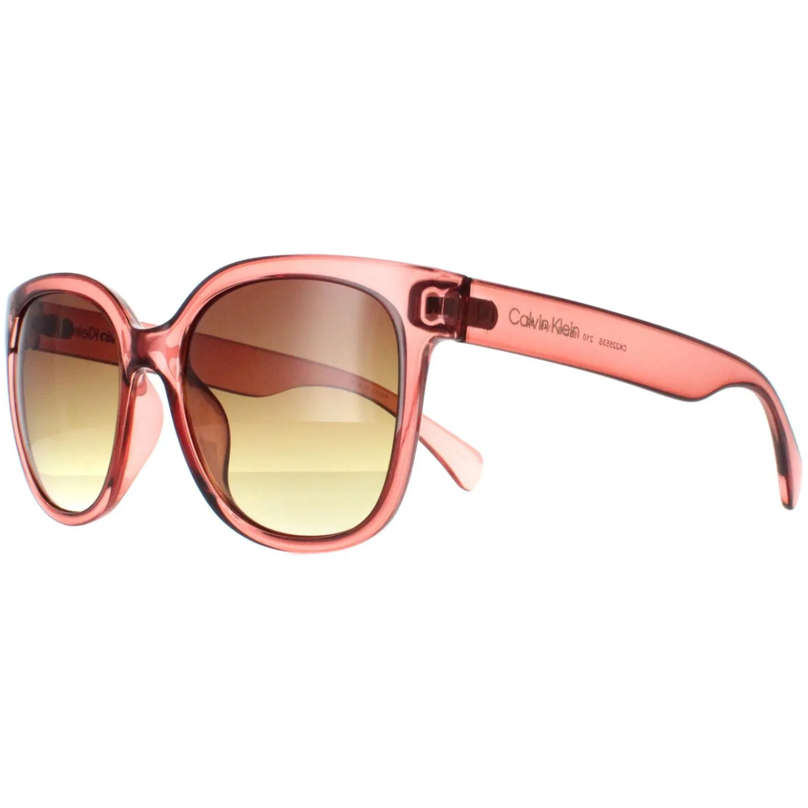 Calvin Klein Square^Sunglasses CK22553S 210 Transparent Brown Brown Gradient