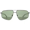 Calvin Klein Aviator^Sunglasses CK23126S 015 Matte Light Gunmetal Green