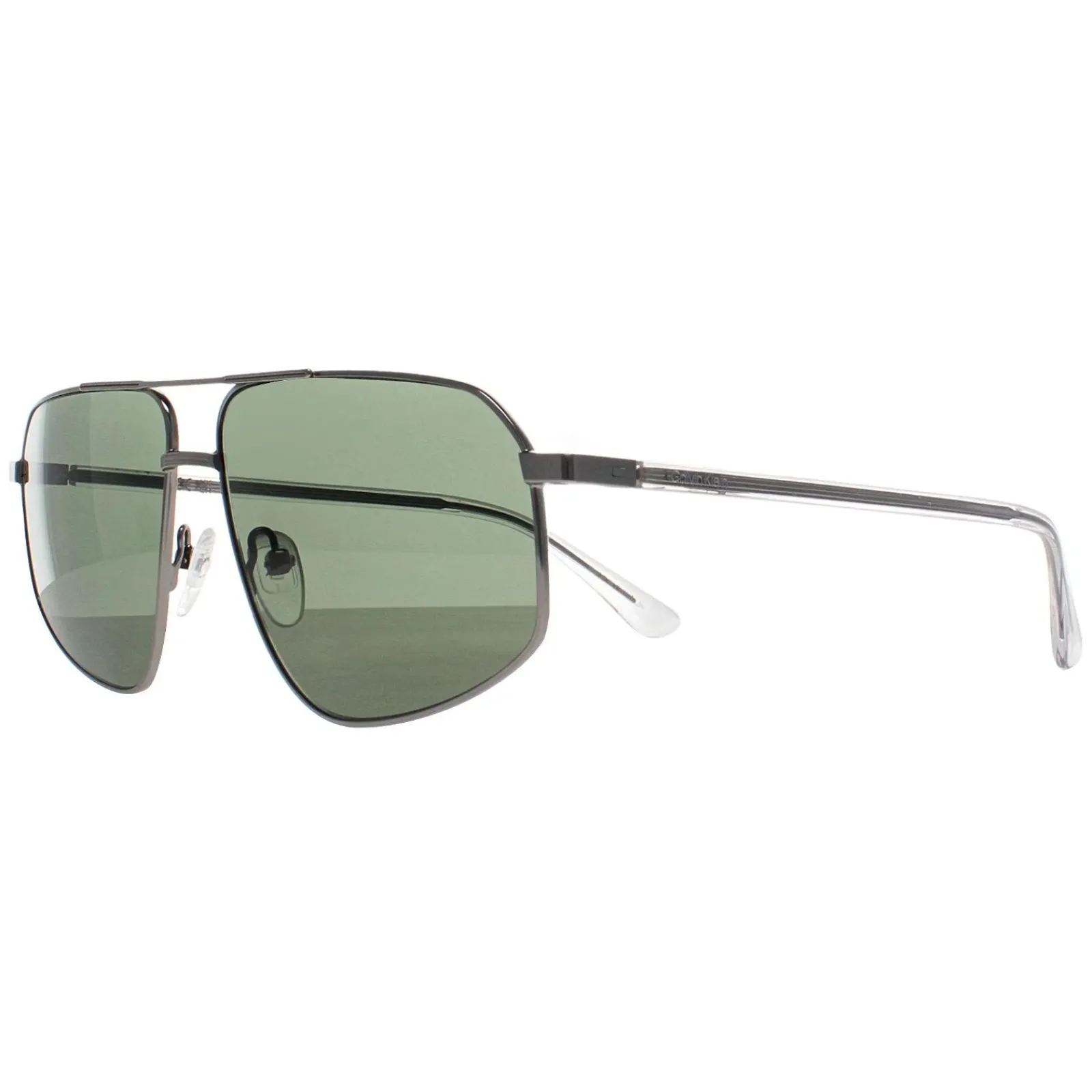 Calvin Klein Aviator^Sunglasses CK23126S 015 Matte Light Gunmetal Green