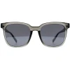 Calvin Klein Square^Sunglasses CK20519S 070 Crystal Smoke Gunmetal Mirror
