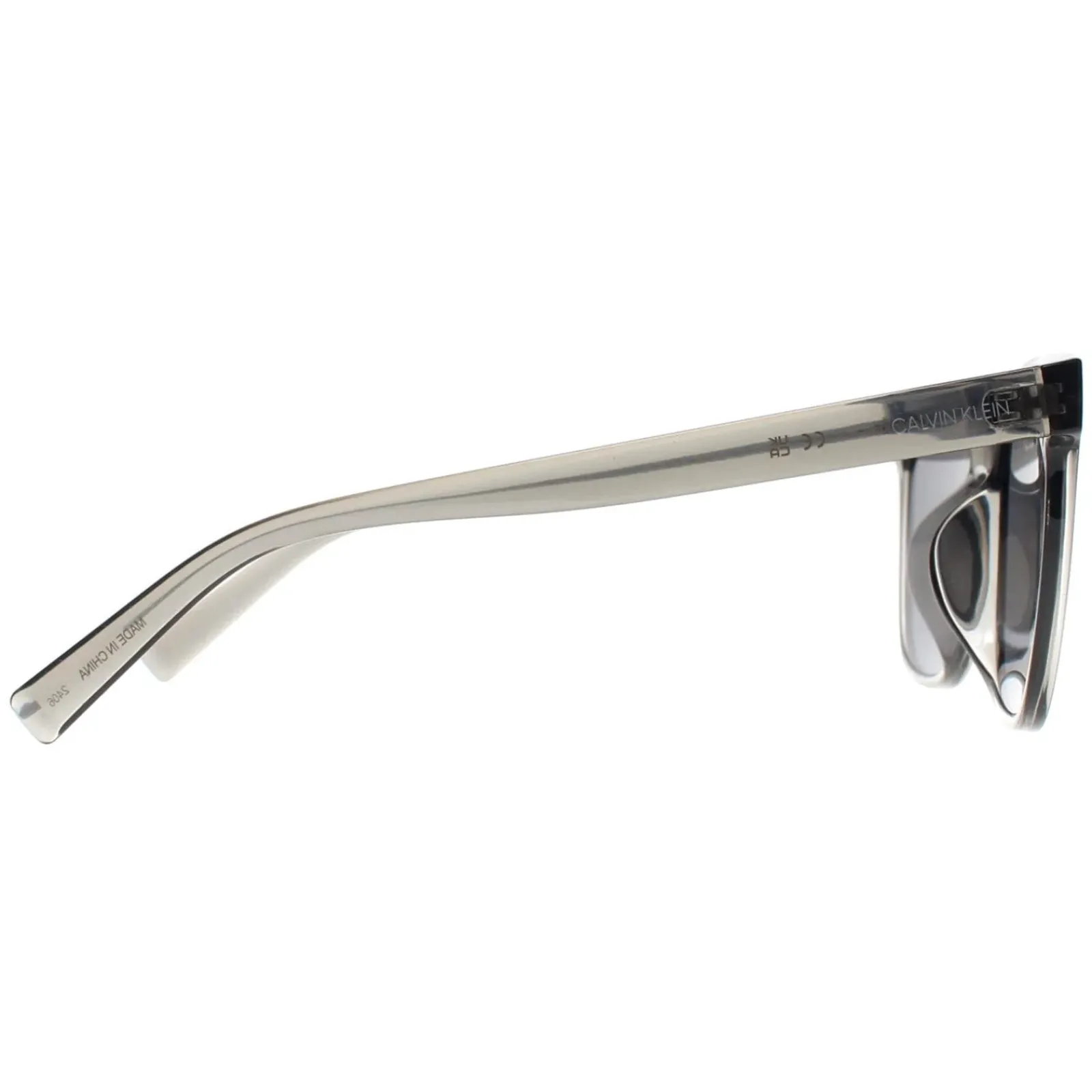 Calvin Klein Square^Sunglasses CK20519S 070 Crystal Smoke Gunmetal Mirror