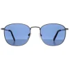 Calvin Klein Square^Sunglasses CK20122S 008 Matte Gunmetal Solid Blue