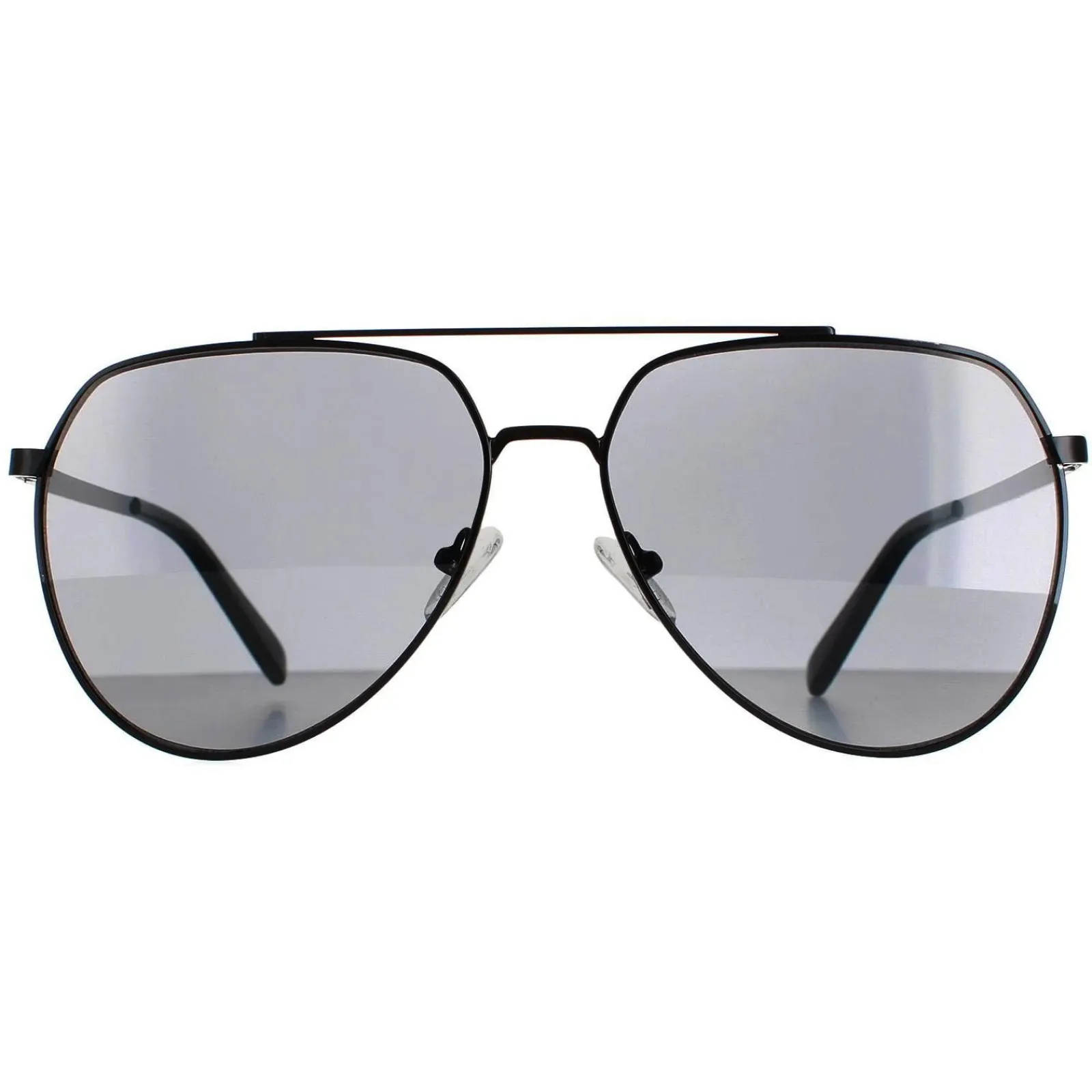 Calvin Klein Aviator^Sunglasses CK20124S 001 Shiny Black Solid Smoke