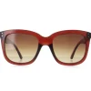 Calvin Klein Square^Sunglasses CK22550S 210 Transparent Brown Brown Gradient