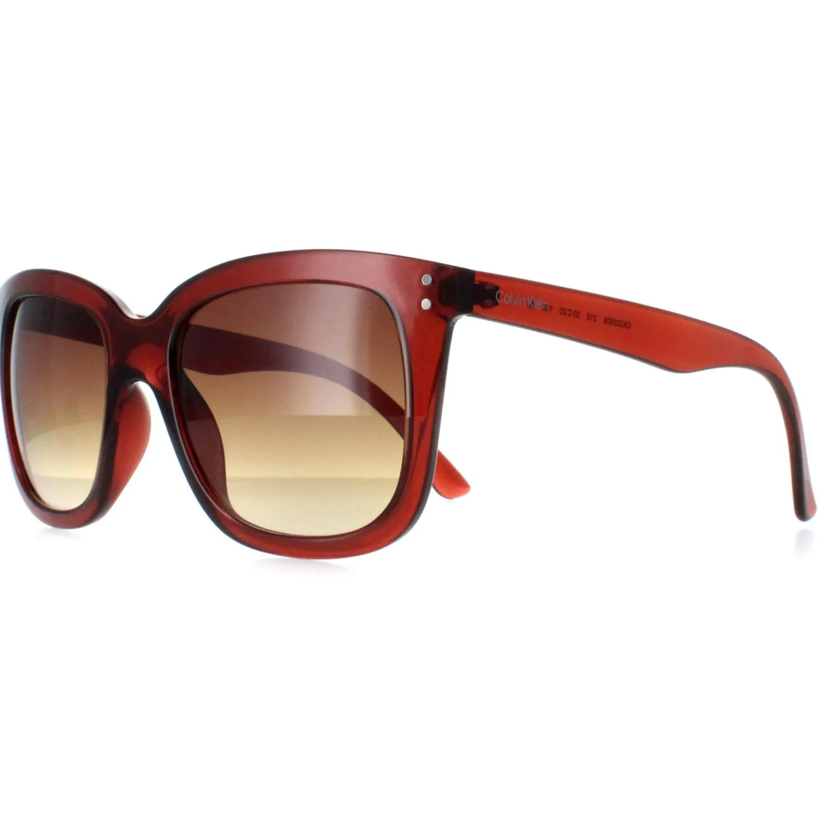 Calvin Klein Square^Sunglasses CK22550S 210 Transparent Brown Brown Gradient