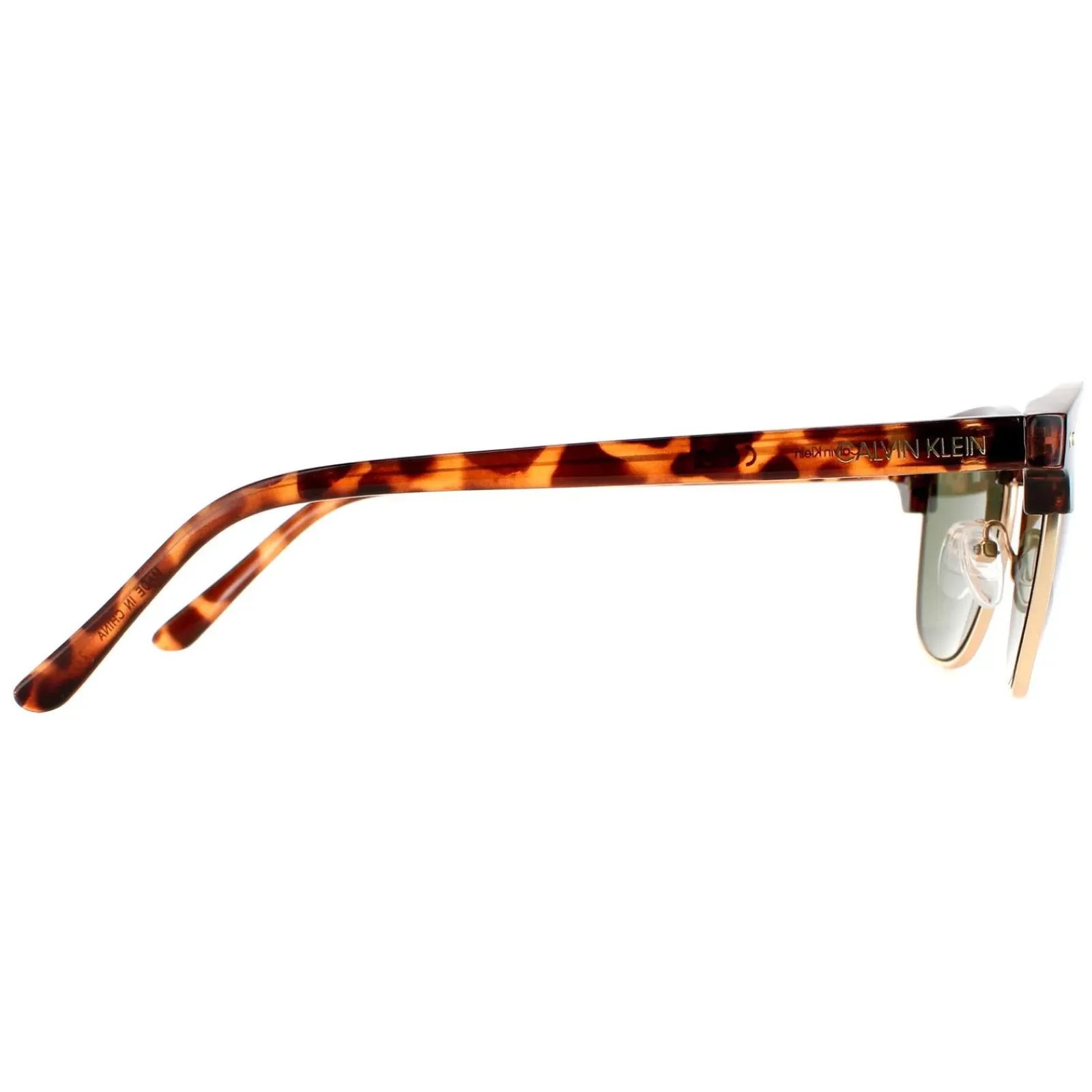 Calvin Klein Square^Sunglasses CK20314S 235 Shiny Tortoise Solid Green G15