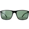 Calvin Klein Rectangle^Sunglasses CK22558S 002 Matte Black Green