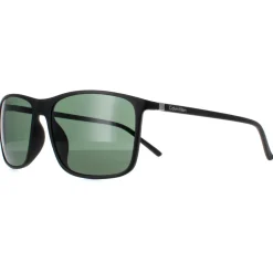 Calvin Klein Rectangle^Sunglasses CK22558S 002 Matte Black Green