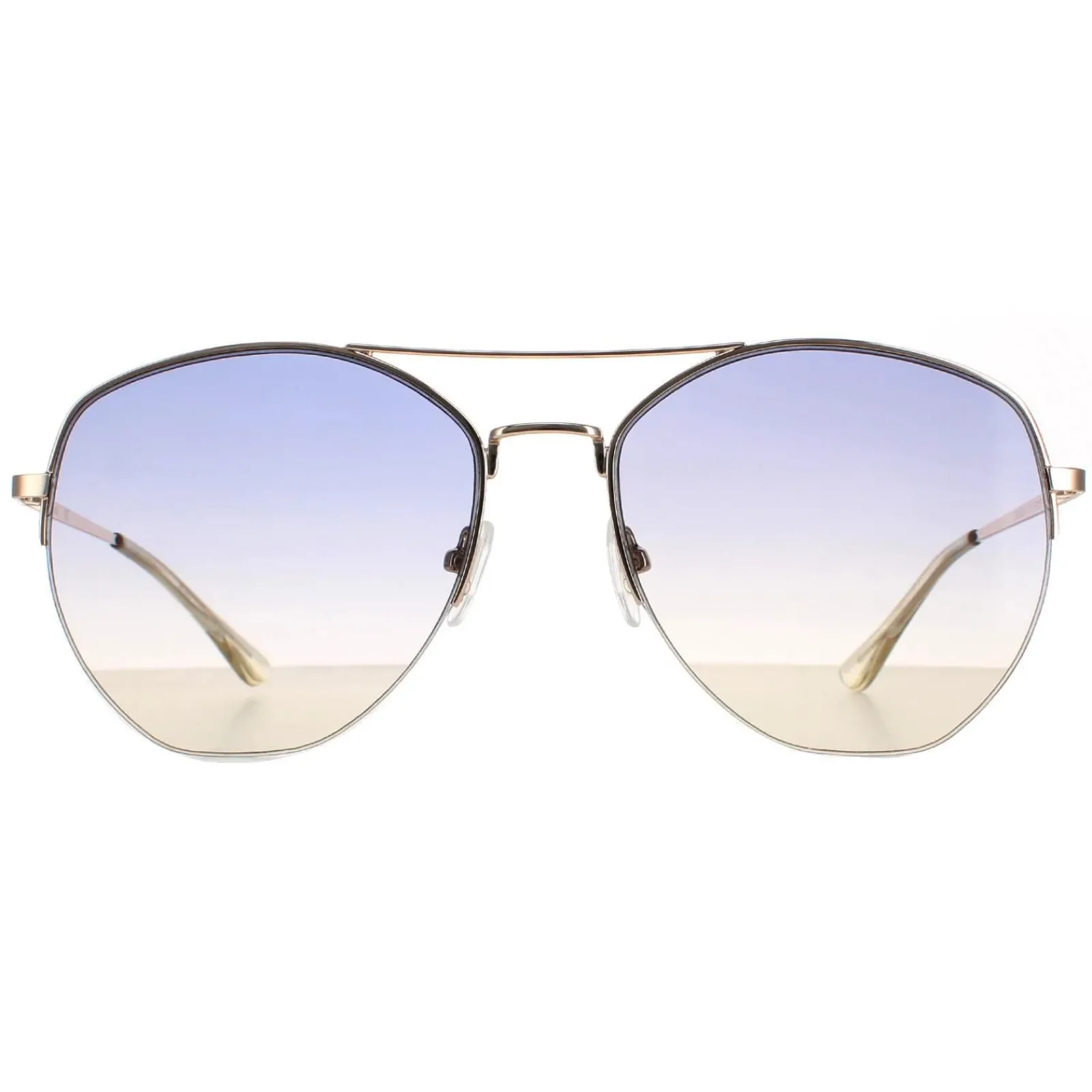 Calvin Klein Aviator^Sunglasses CK20121S 717 Gold Navy Yellow Gradient