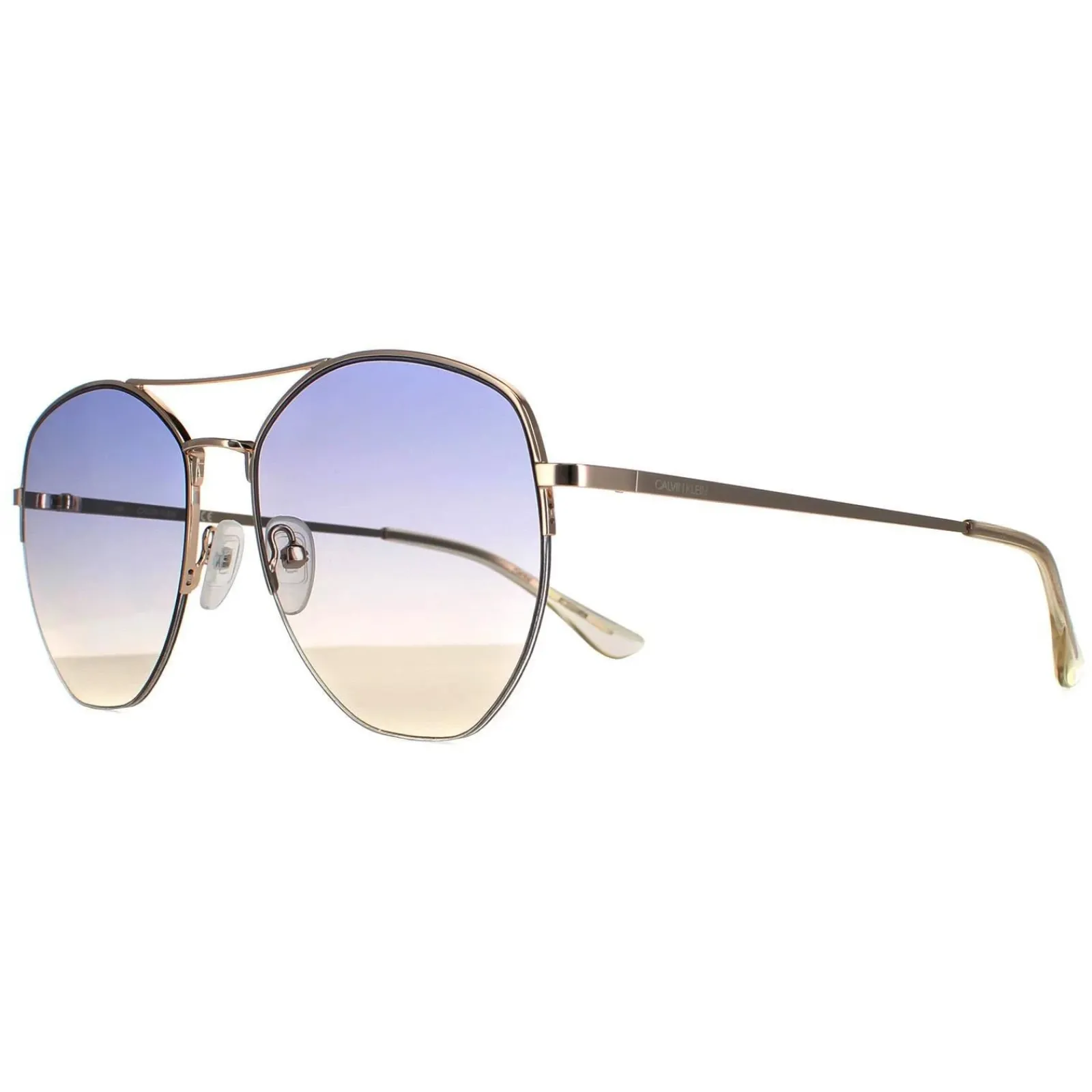 Calvin Klein Aviator^Sunglasses CK20121S 717 Gold Navy Yellow Gradient