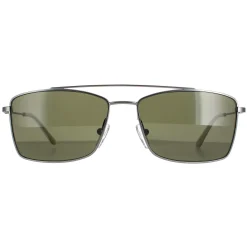 Calvin Klein Rectangle^Sunglasses CK18117S 008 Satin Gunmetal Green