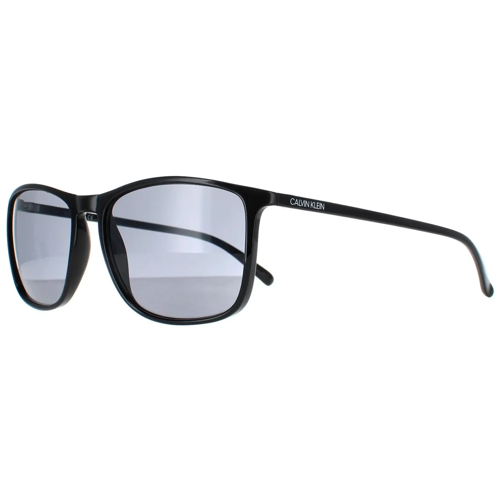 Calvin Klein Rectangle^Sunglasses CK20524S 001 Shiny Black Solid Smoke Grey