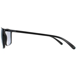 Calvin Klein Rectangle^Sunglasses CK20524S 001 Shiny Black Solid Smoke Grey
