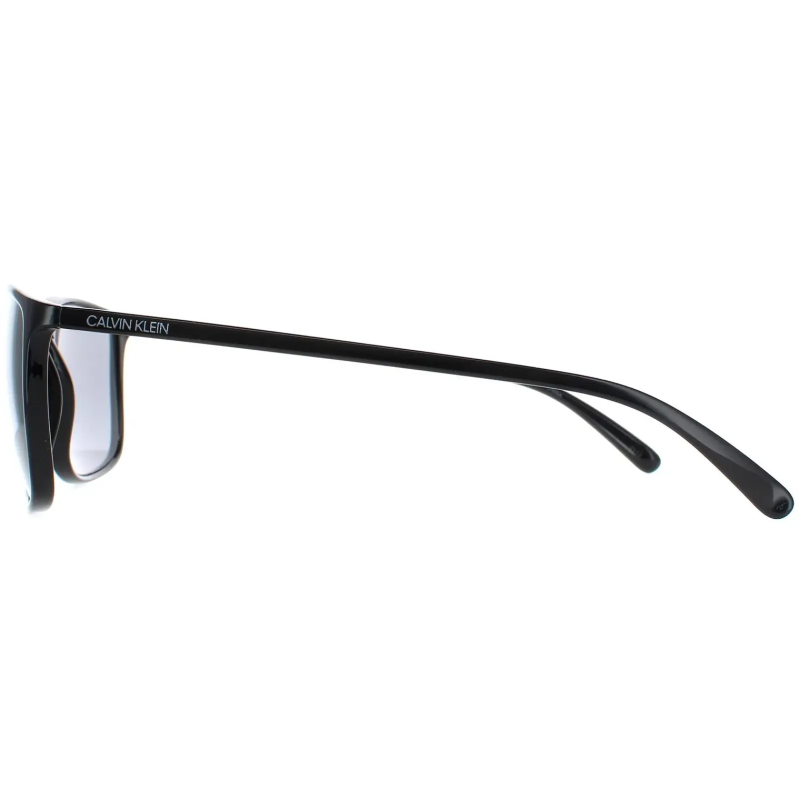 Calvin Klein Rectangle^Sunglasses CK20524S 001 Shiny Black Solid Smoke Grey