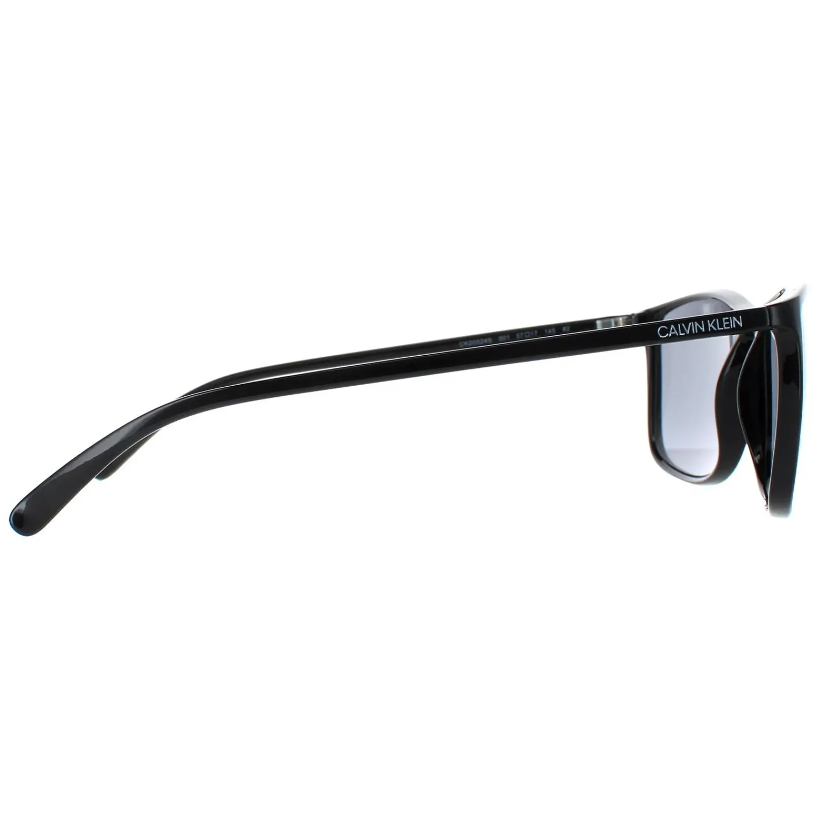 Calvin Klein Rectangle^Sunglasses CK20524S 001 Shiny Black Solid Smoke Grey