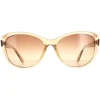 Calvin Klein Cat-Eye^Sunglasses CK19560S 270 Crystal Beige Brown Gradient