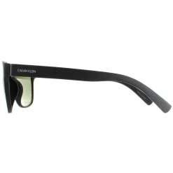 Calvin Klein Round^Sunglasses CK20523S 001 Matte Black Solid Green G15