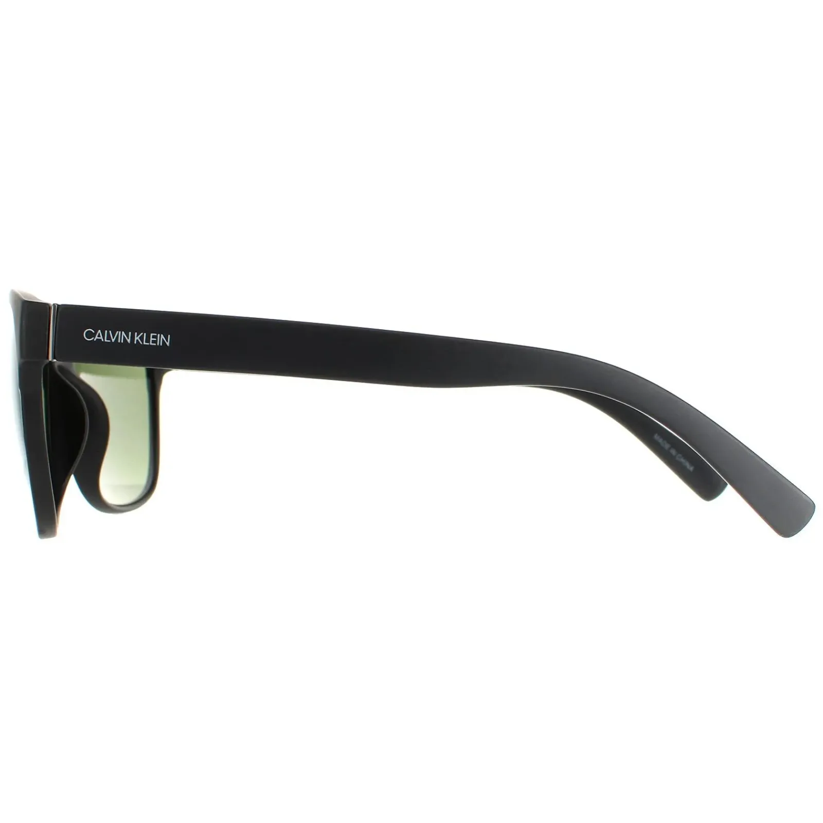 Calvin Klein Round^Sunglasses CK20523S 001 Matte Black Solid Green G15