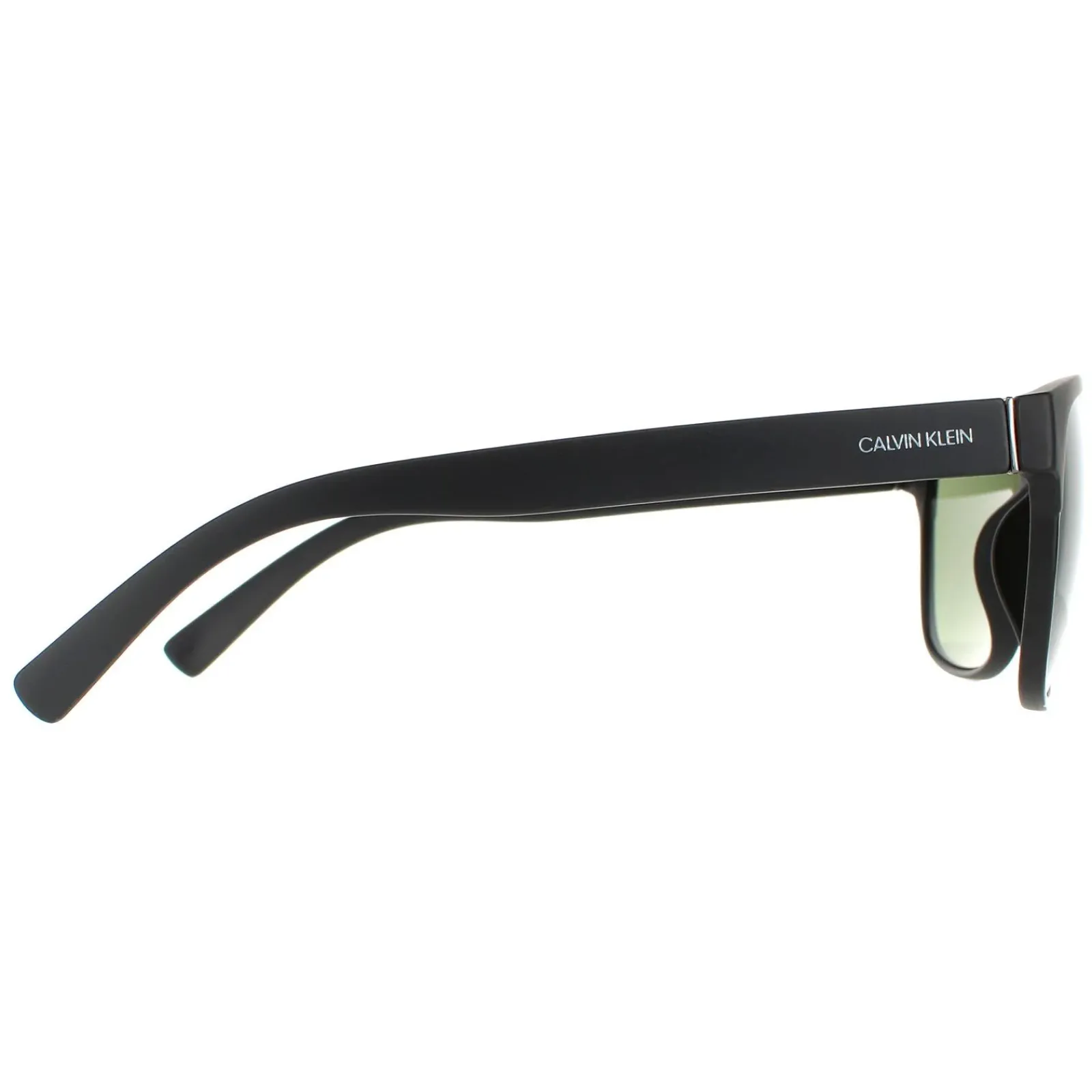 Calvin Klein Round^Sunglasses CK20523S 001 Matte Black Solid Green G15