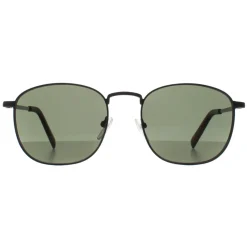 Calvin Klein Square^Sunglasses CK20122S 001 Matte Black Solid Green G15