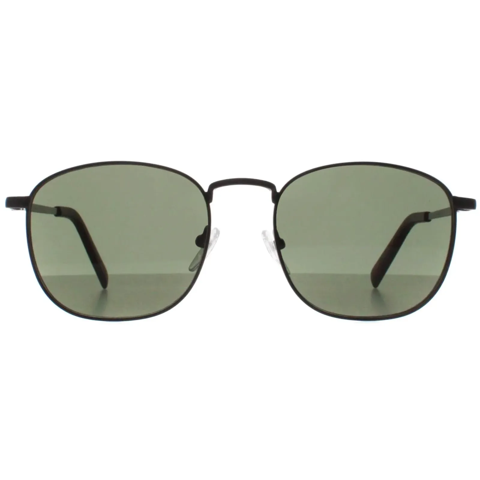 Calvin Klein Square^Sunglasses CK20122S 001 Matte Black Solid Green G15