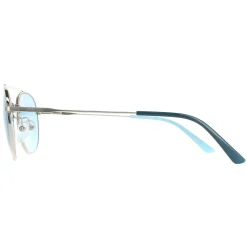 Calvin Klein Round^Sunglasses CK18116S 046 Nickel Solid Light Blue