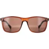 Calvin Klein Rectangle^Sunglasses CK19568S 210 Crystal Brown Brown