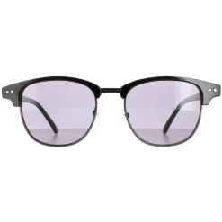 Calvin Klein Square^Sunglasses CK20314S 001 Shiny Black Solid Smoke