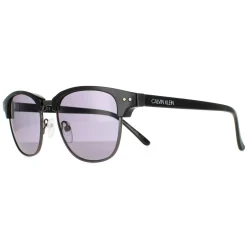 Calvin Klein Square^Sunglasses CK20314S 001 Shiny Black Solid Smoke