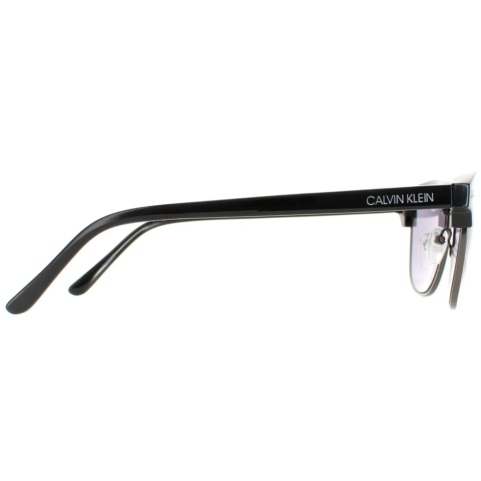 Calvin Klein Square^Sunglasses CK20314S 001 Shiny Black Solid Smoke