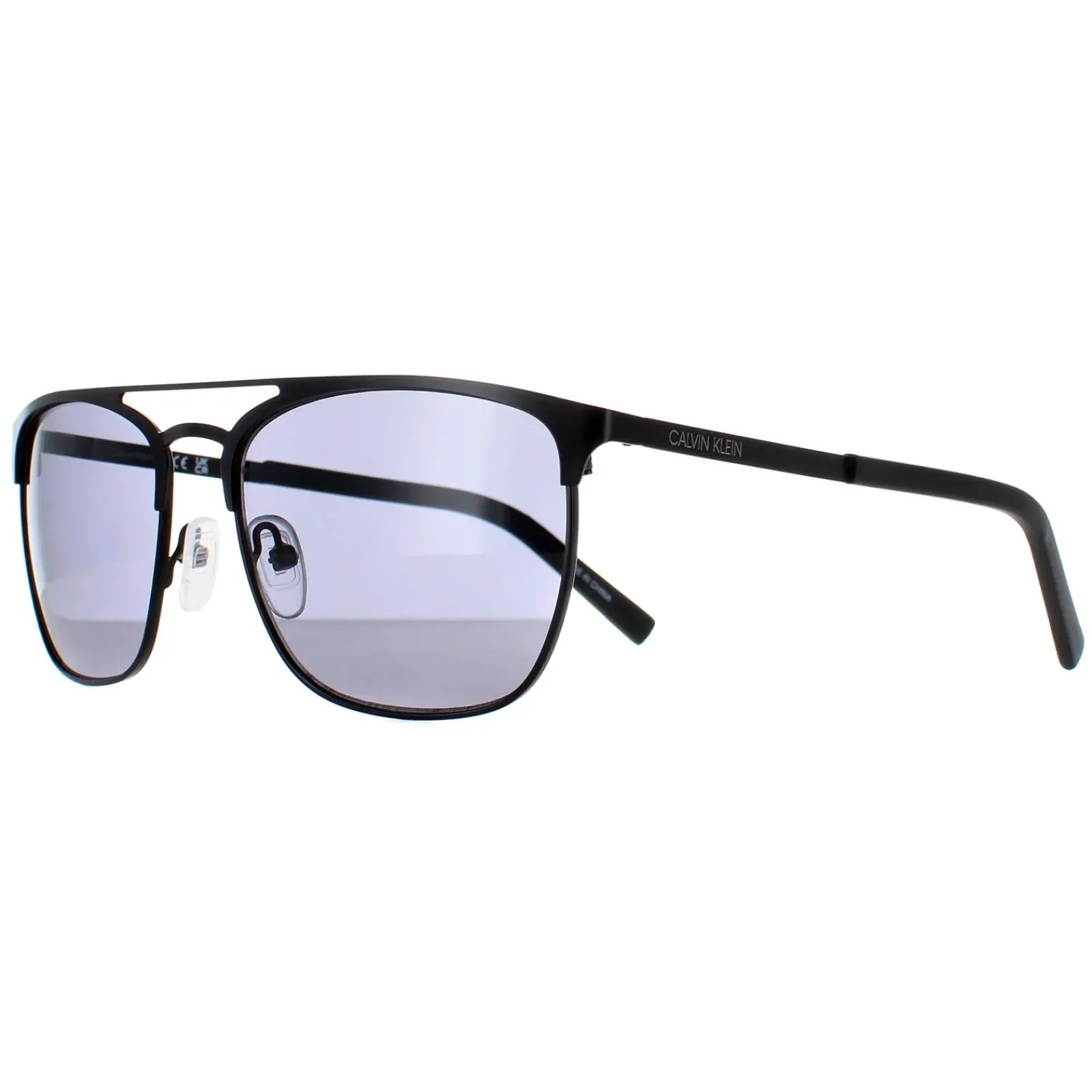 Calvin Klein Square^Sunglasses CK20123S 001 Matte Black Solid Smoke