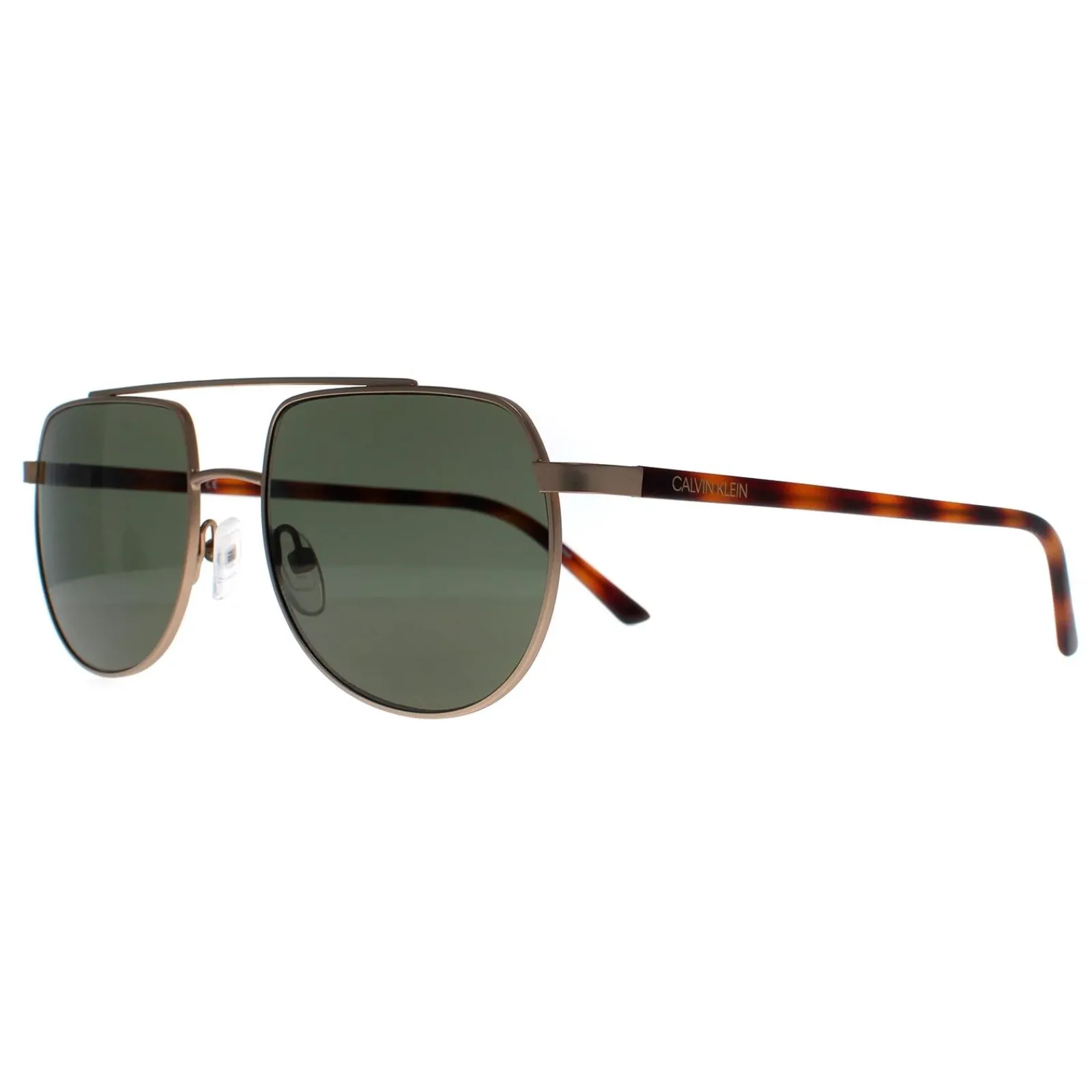 Calvin Klein Aviator^Sunglasses CK20301S 716 Matte Light Gold Green