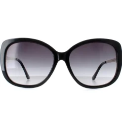 Calvin Klein Butterfly^Sunglasses CK22548S 001 Shiny Black Gold Grey Gradient