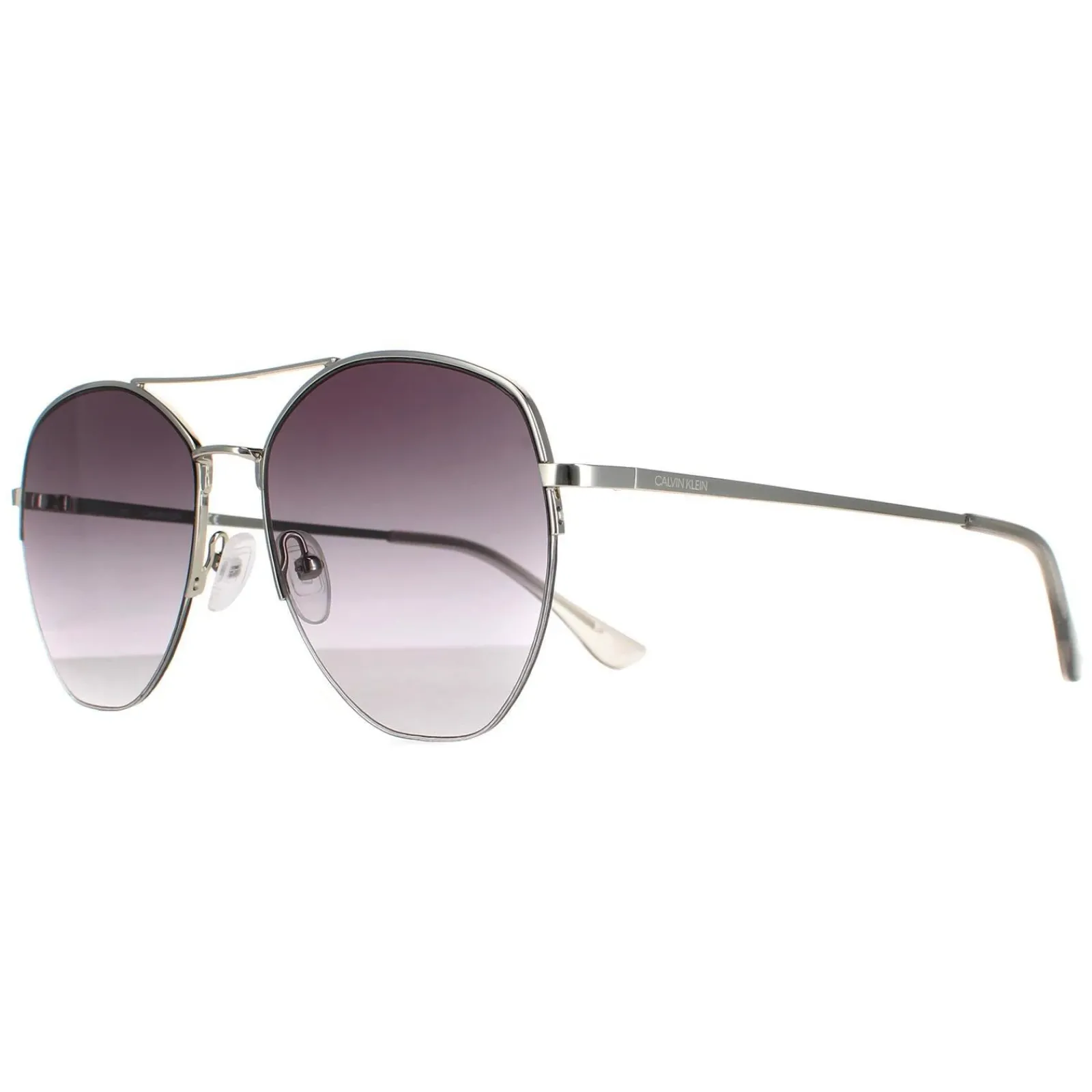Calvin Klein Aviator^Sunglasses CK20121S 045 Silver Smoke Grey