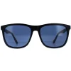 Calvin Klein Square|Square^Sunglasses CK20520S 001 Matte Black Solid Blue