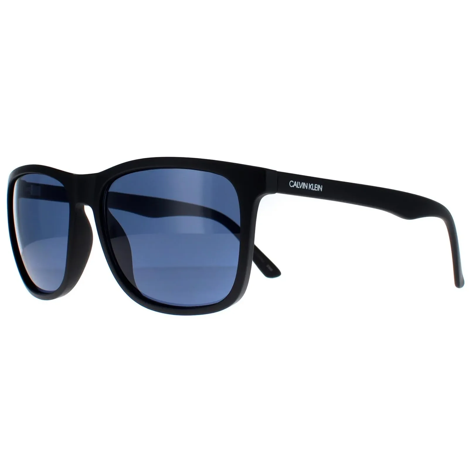Calvin Klein Square|Square^Sunglasses CK20520S 001 Matte Black Solid Blue