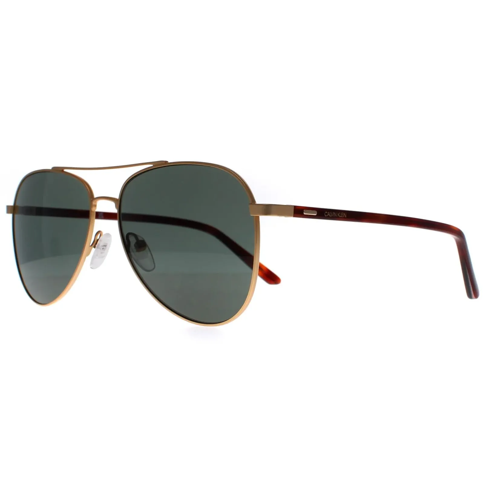 Calvin Klein Aviator^Sunglasses CK21306S 718 Satin Gold Green