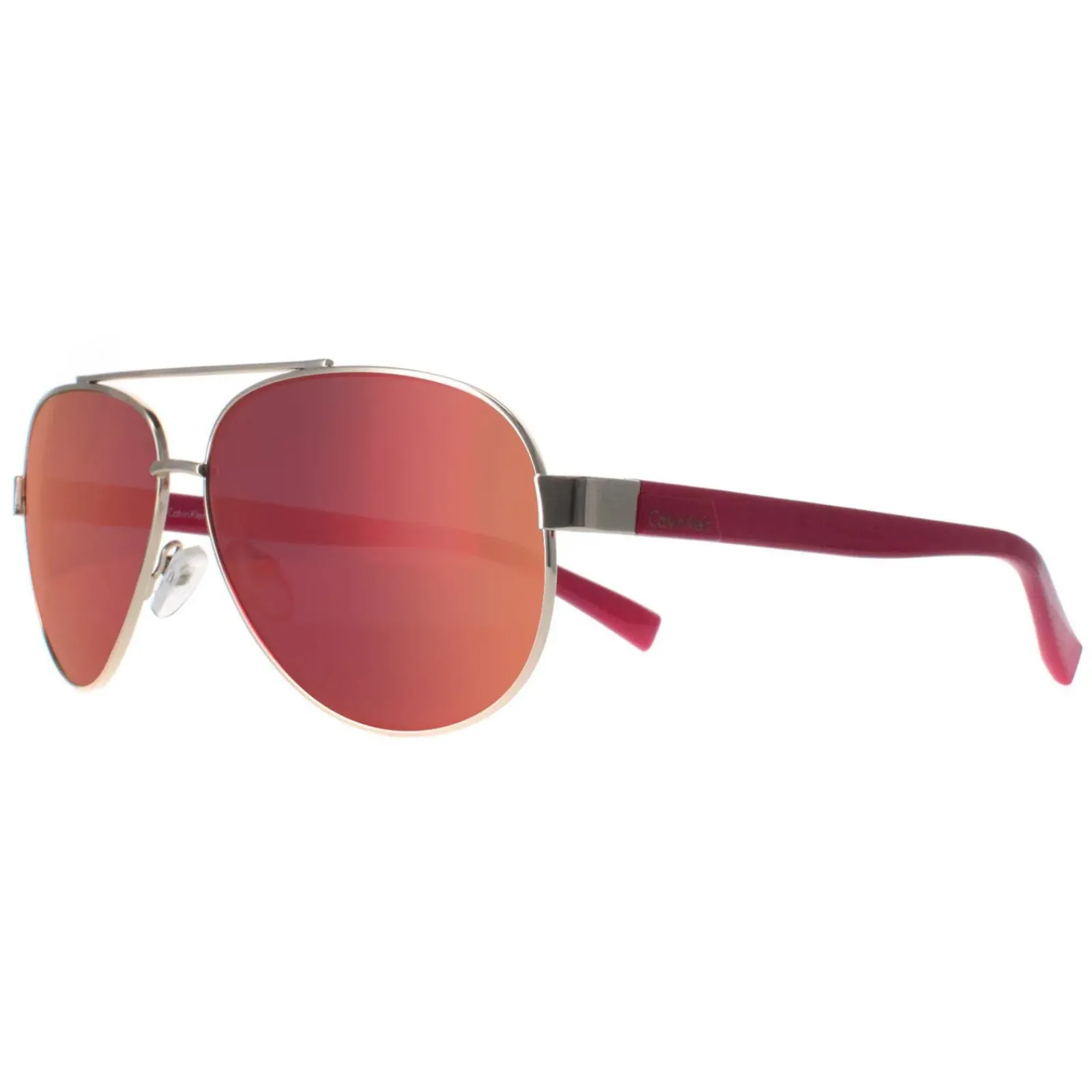 Calvin Klein Aviator^Sunglasses R358S 664 Pink Pink Mirrored