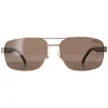 Carrera Polarised|Rectangle^Sunglasses 8063/S 0OZ SP Gold with Havana Bronze Polar