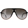 Carrera Aviator^Sunglasses Champion 65/N DCC/HA Black Brown Shade Brown Gradie